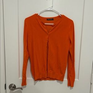 Orange Women's Cardigan Sweater